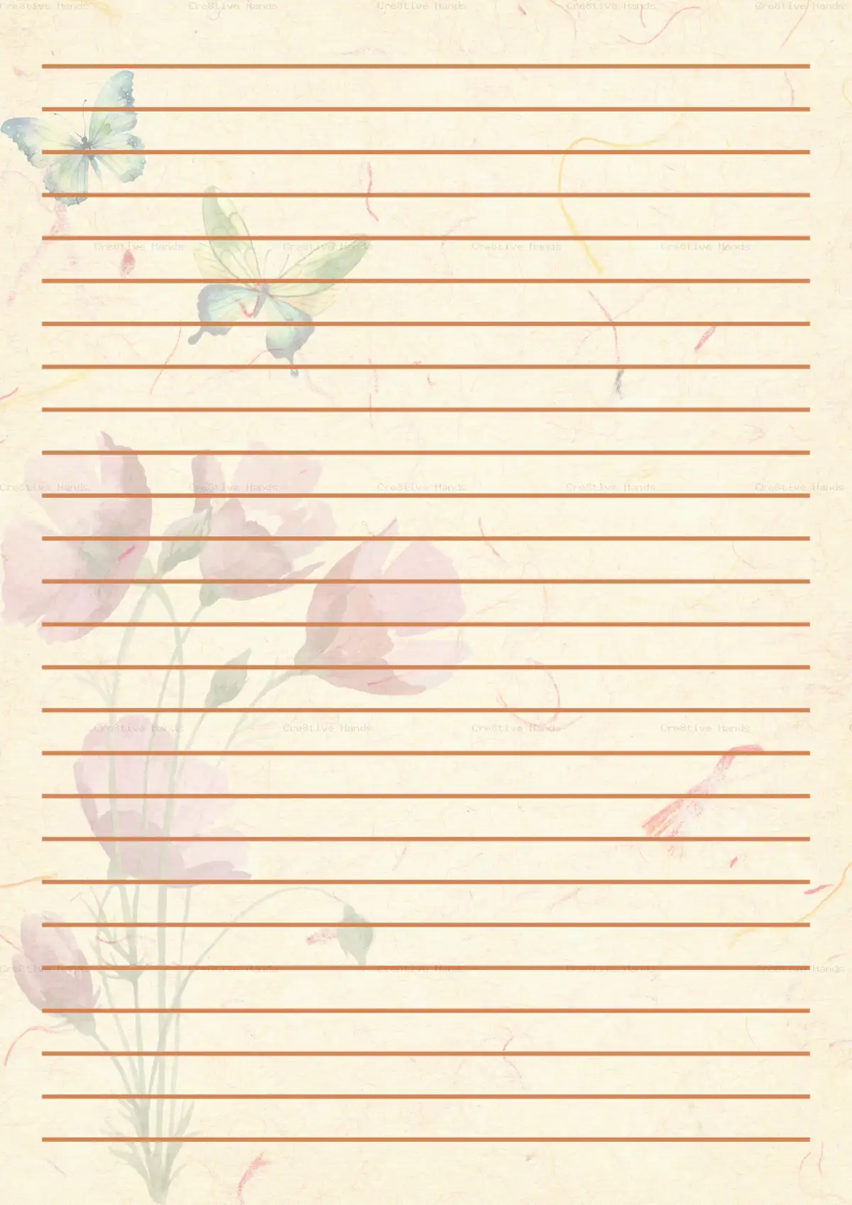 Flowers Handmade Paper — Preview